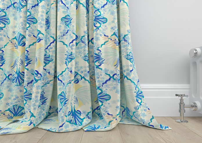Faded Glamour, China Blue White - Made To Measure Curtains - Image 6